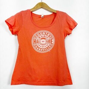 District Women’s Peach Country Music Hall of Fame Nashville T-Shirt Size Medium